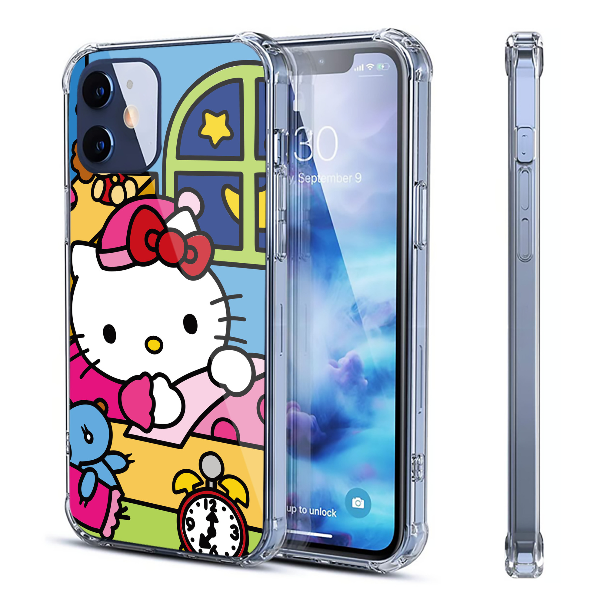 （画像用） Hello Kitty ハローキティ 【iPhone 12シリーズ対応】透明スマホケース（クリアソフトケース）